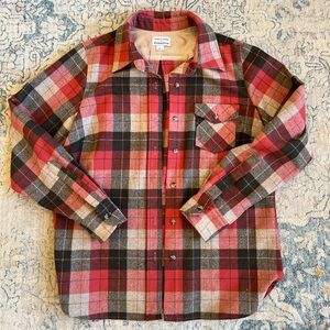 Women’s oversized Pendleton flannel shirt